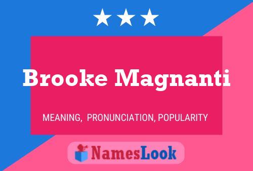 ملصق اسم Brooke Magnanti