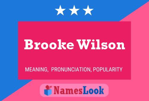 ملصق اسم Brooke Wilson