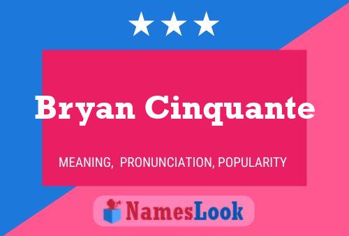 ملصق اسم Bryan Cinquante