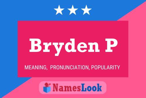 ملصق اسم Bryden P