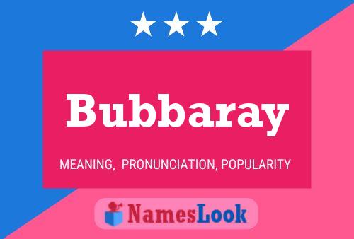 ملصق اسم Bubbaray