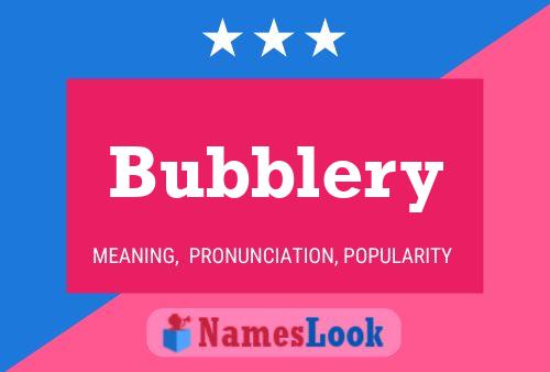 ملصق اسم Bubblery