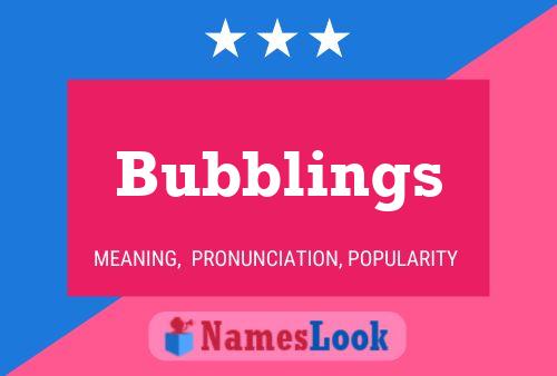 ملصق اسم Bubblings