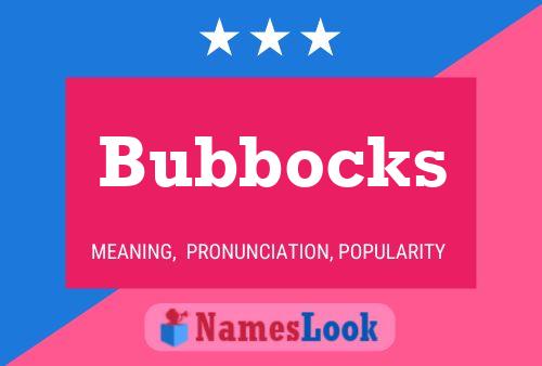 ملصق اسم Bubbocks