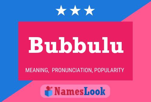 ملصق اسم Bubbulu