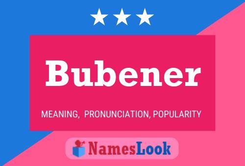 ملصق اسم Bubener