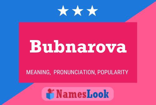 ملصق اسم Bubnarova