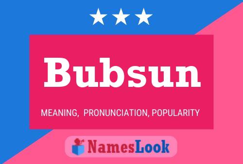 ملصق اسم Bubsun