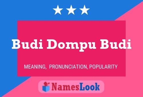 ملصق اسم Budi Dompu Budi