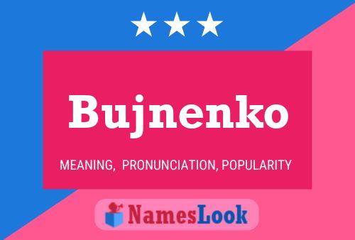 ملصق اسم Bujnenko