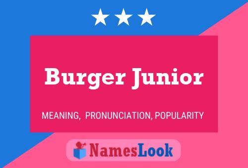 ملصق اسم Burger Junior