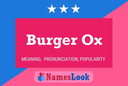 ملصق اسم Burger Ox