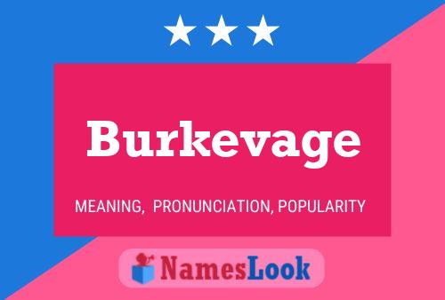 ملصق اسم Burkevage