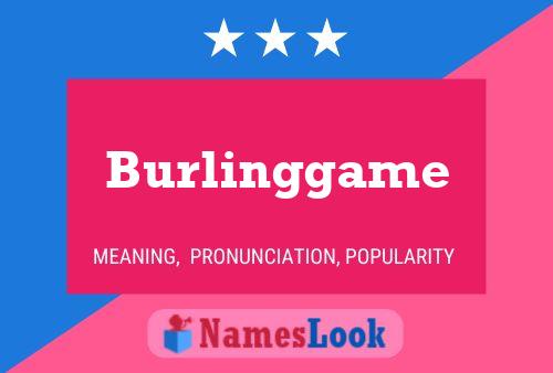 ملصق اسم Burlinggame