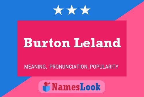 ملصق اسم Burton Leland