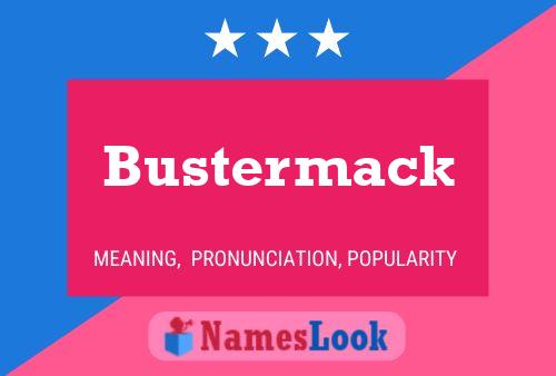 ملصق اسم Bustermack