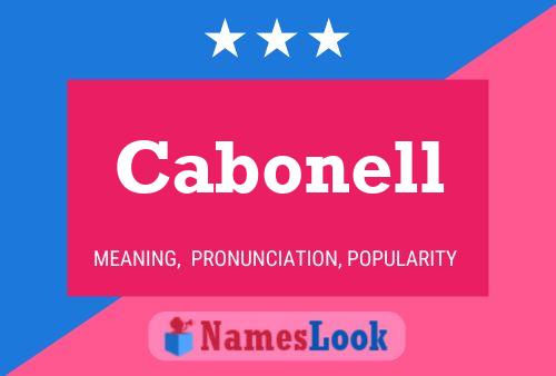 ملصق اسم Cabonell