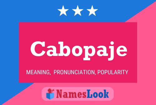 ملصق اسم Cabopaje