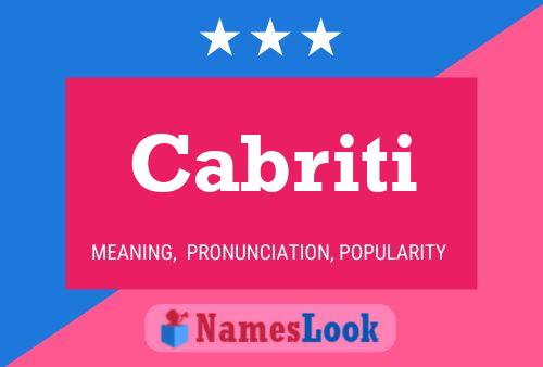 ملصق اسم Cabriti