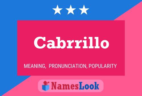 ملصق اسم Cabrrillo