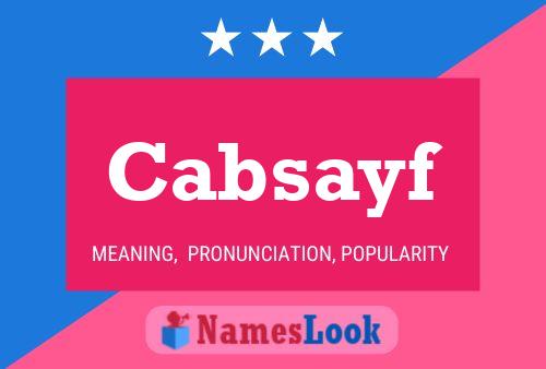 ملصق اسم Cabsayf