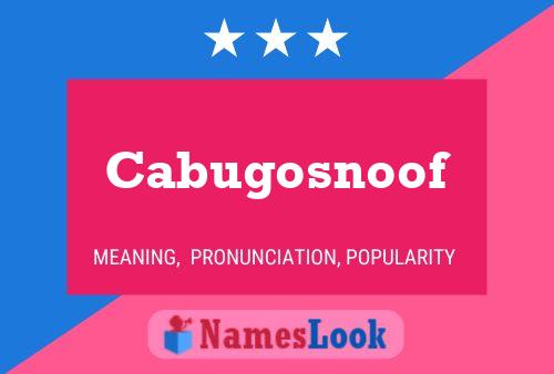 ملصق اسم Cabugosnoof