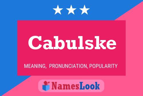 ملصق اسم Cabulske