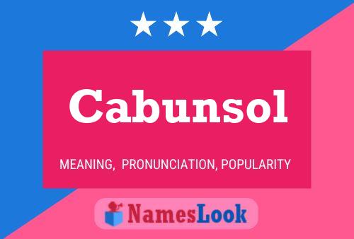 ملصق اسم Cabunsol