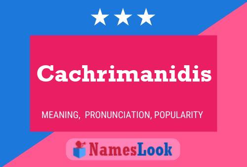 ملصق اسم Cachrimanidis