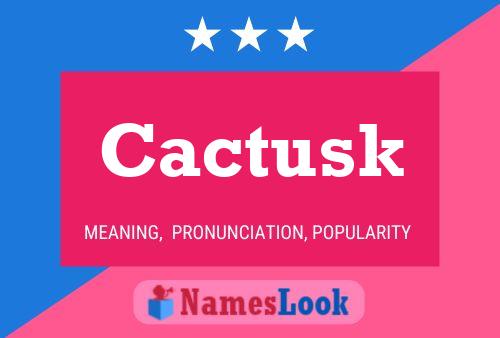 ملصق اسم Cactusk