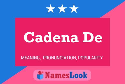 ملصق اسم Cadena De