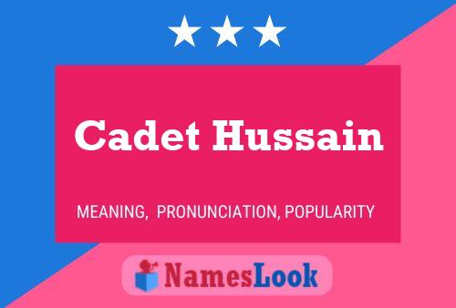 ملصق اسم Cadet Hussain