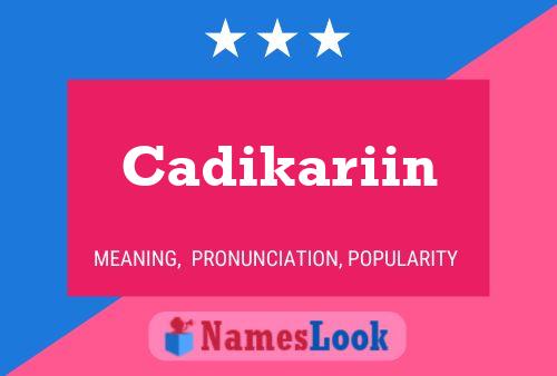 ملصق اسم Cadikariin