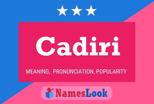 ملصق اسم Cadiri