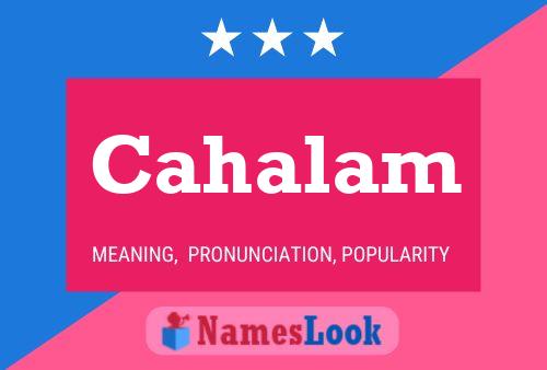 ملصق اسم Cahalam