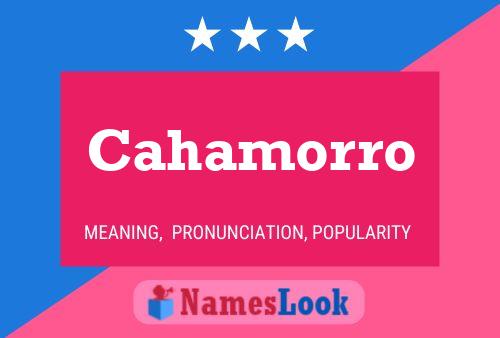 ملصق اسم Cahamorro