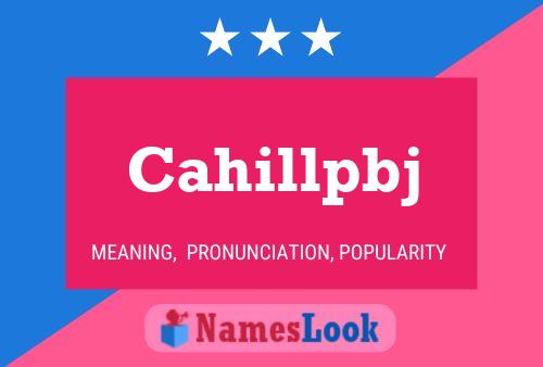 ملصق اسم Cahillpbj