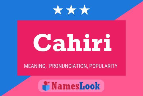 ملصق اسم Cahiri