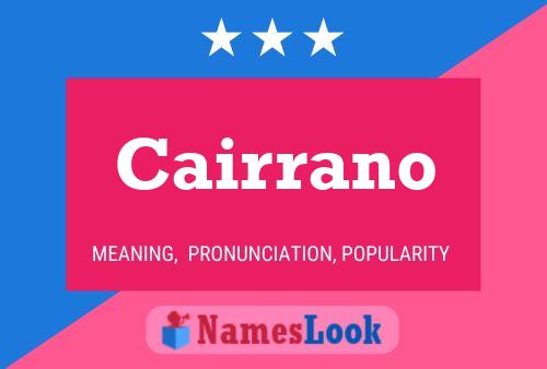 ملصق اسم Cairrano