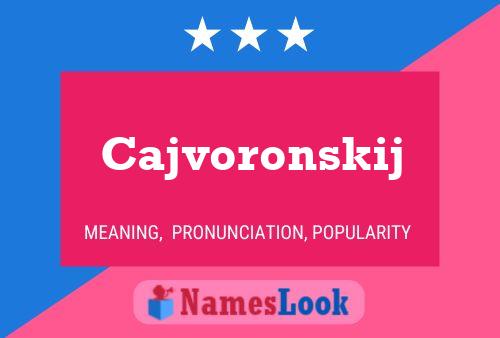 ملصق اسم Cajvoronskij