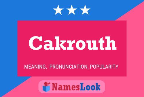 ملصق اسم Cakrouth