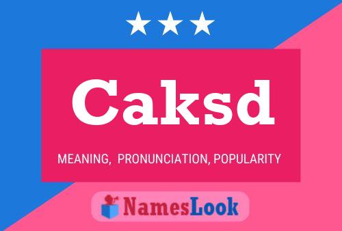 ملصق اسم Caksd