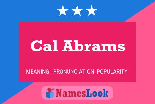 ملصق اسم Cal Abrams