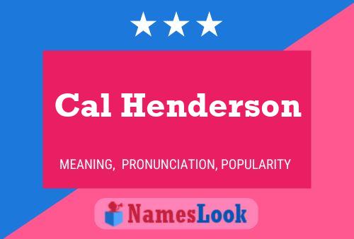 ملصق اسم Cal Henderson