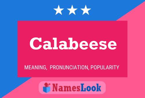 ملصق اسم Calabeese