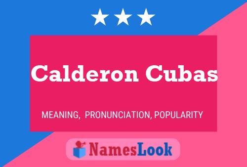 ملصق اسم Calderon Cubas