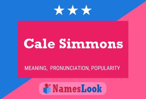 ملصق اسم Cale Simmons