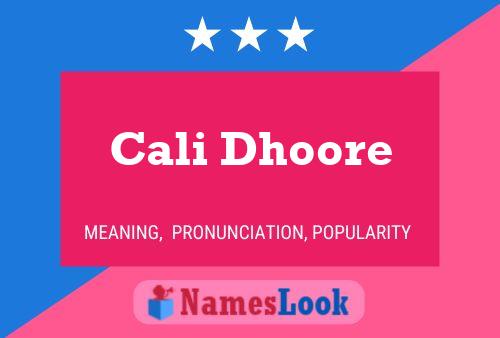 ملصق اسم Cali Dhoore