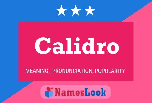 ملصق اسم Calidro