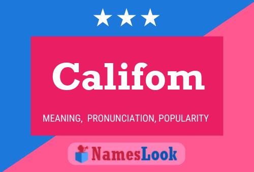 ملصق اسم Califom